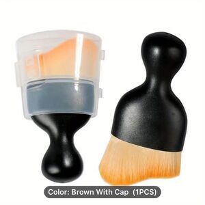 Slanted Foundation Makeup Brush With Case